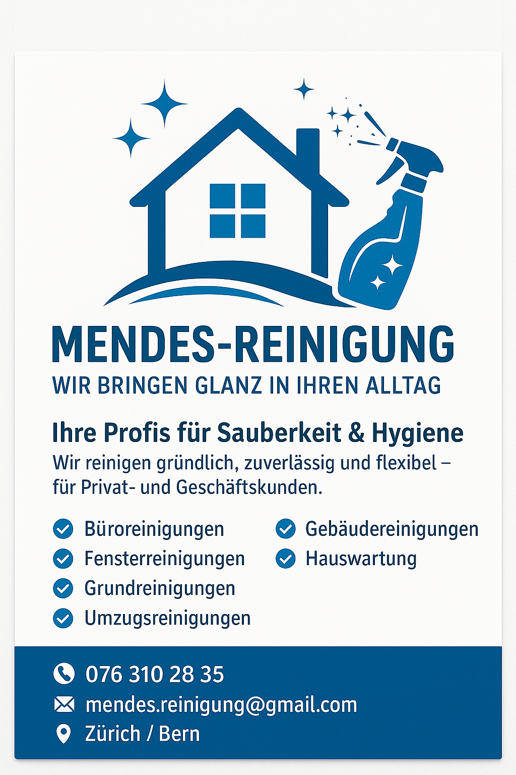 Reinigungen, Hauwartungen, Umzugsreinigungen, Algemeine Reinigungen Logo