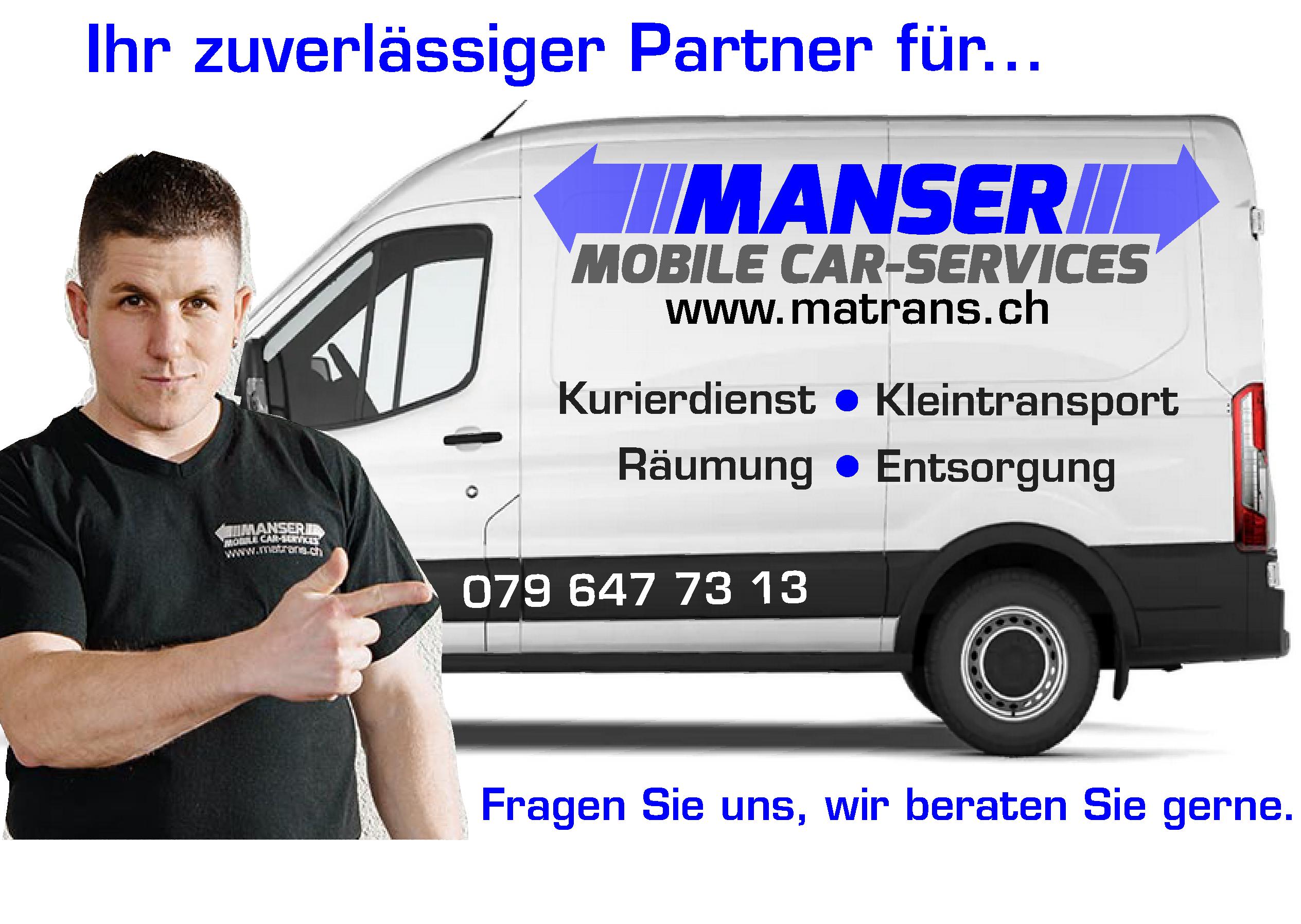 Manser Mobile Car- Services  Transporte & Entsorgungen / Motorrad-Transporte / Umzugshilfe Logo