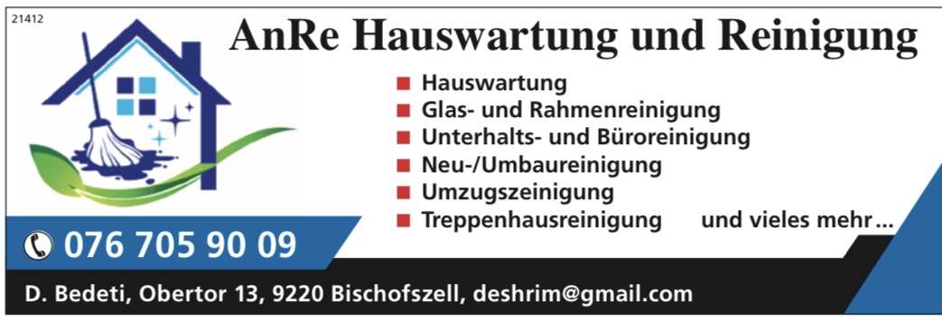 ANRE BEDJETI HAUSWARTUNG E REINIGUNG Logo